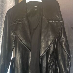 Express Faux Leather Trench